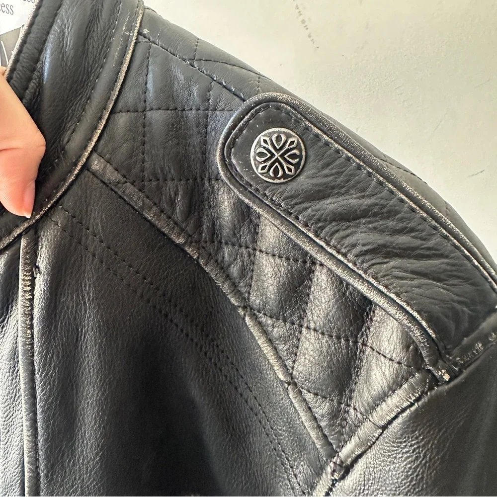 Affliction Limited Edition Buckle Leather Jacket - Picture 5 of 12